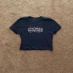 stay wild moon child cropped graphic tee